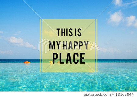 Summer Beach Happy Place Holiday Vacation Concept Summer Beach Happy Place Holiday Vacation Concept 18162044