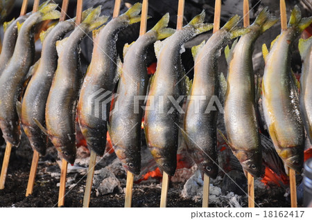 Salt-grilled sweetfish (Nikko city, Tochigi prefecture) 18162417