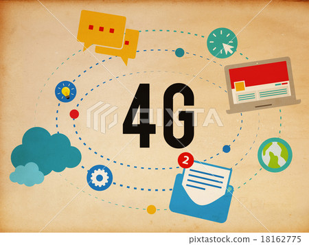4G Telecommunication Connection Networking Mobility Concept 18162775