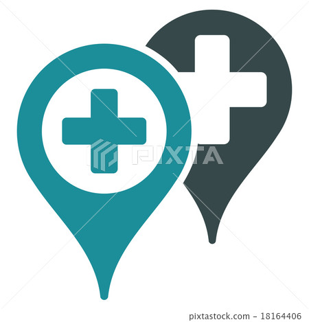 Hospital Map Markers Icon 18164406
