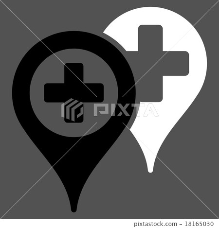 Hospital Map Markers Icon 18165030