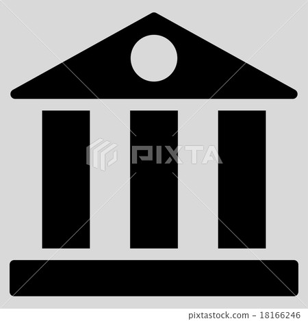 Bank flat black color icon Bank flat black color icon 18166246