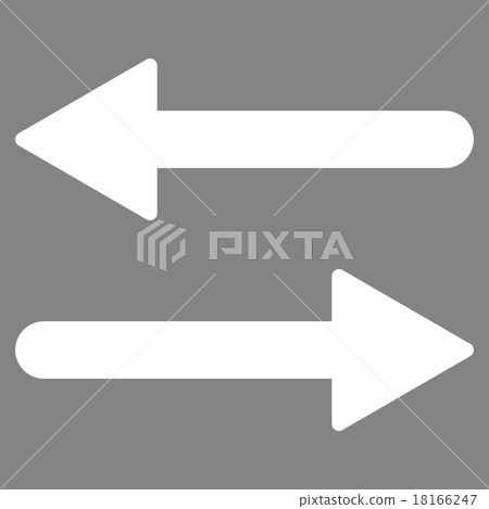 Arrows Exchange Horizontal flat white color icon Arrows Exchange Horizontal flat white color icon 18166247