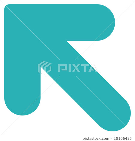 Arrow Up Left flat cyan color icon Arrow Up Left flat cyan color icon 18166455