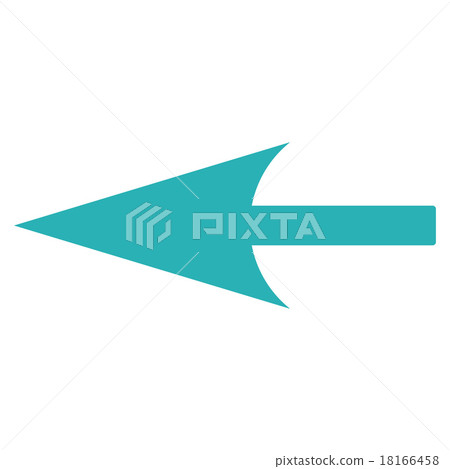 Sharp Left Arrow flat cyan color icon Sharp Left Arrow flat cyan color icon 18166458