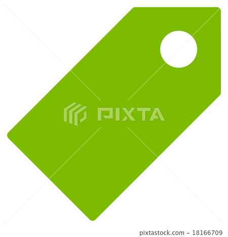 Tag flat eco green color icon Tag flat eco green color icon 18166709