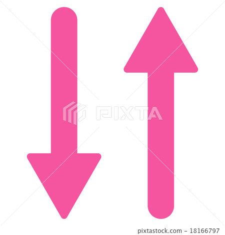 Arrows Exchange Vertical flat pink color icon Arrows Exchange Vertical flat pink color icon 18166797