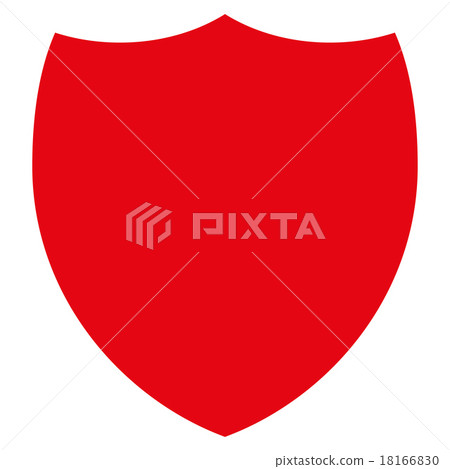 Shield flat red color icon Shield flat red color icon 18166830