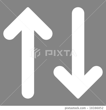 Flip Vertical flat white color icon 18166852