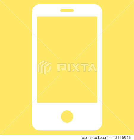 Smartphone flat white color icon Smartphone flat white color icon 18166946