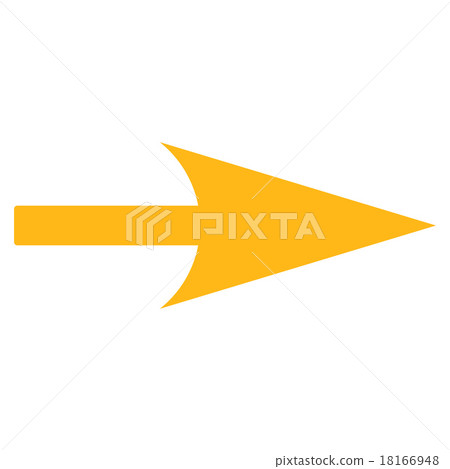 Arrow Axis X flat yellow color icon 18166948