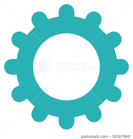 Gear flat cyan color icon Gear flat cyan color icon 18167069