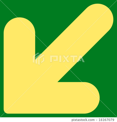 Arrow Down Left flat yellow color icon Arrow Down Left flat yellow color icon 18167079