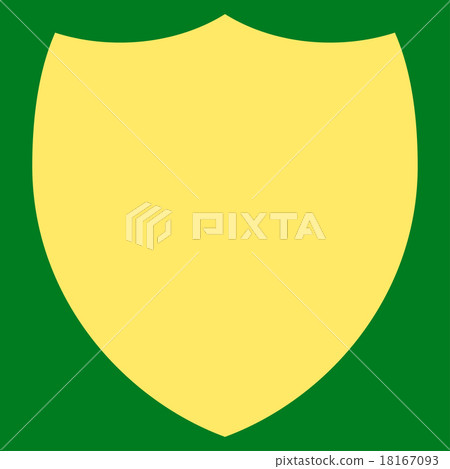Shield flat yellow color icon - Stock Illustration [18167093] - PIXTA