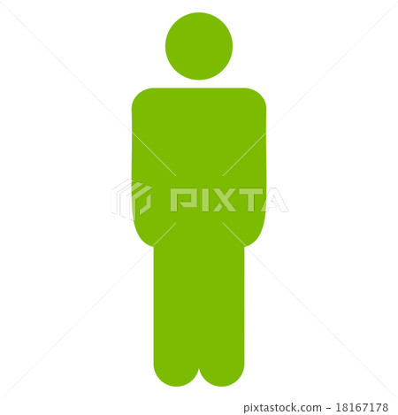 Man flat eco green color icon Man flat eco green color icon 18167178