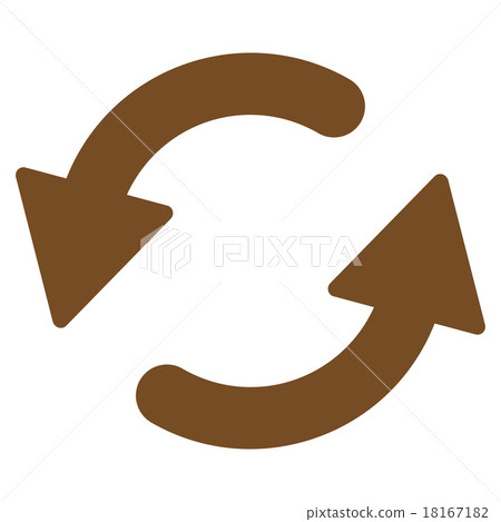 Refresh Ccw flat brown color icon 18167182