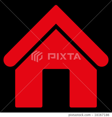 Home flat red color icon Home flat red color icon 18167186