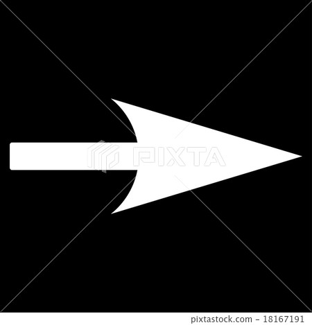 Arrow Axis X flat white color icon Arrow Axis X flat white color icon 18167191