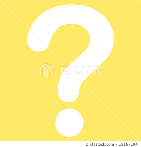 Question flat white color icon Question flat white color icon 18167194