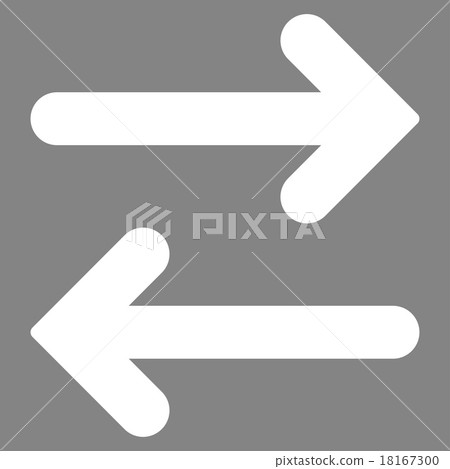 Flip Horizontal flat white color icon 18167300