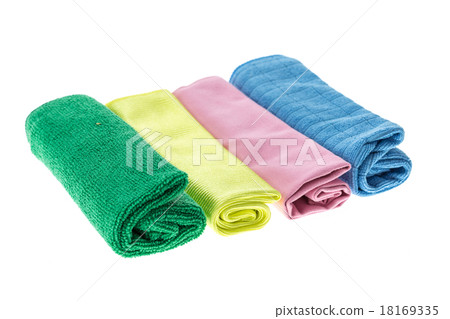 Microfiber cloth for cleaning isolated on white background 18169335