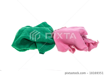 Microfiber cloth for cleaning isolated on white background 18169351