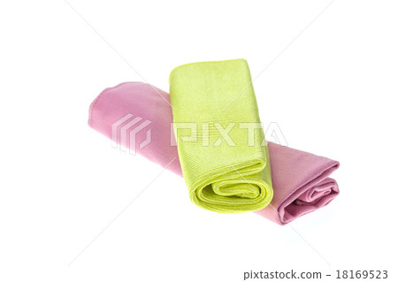 Microfiber cloth for cleaning isolated on white background 18169523