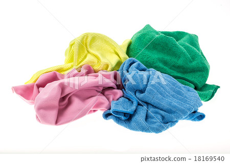 Microfiber cloth for cleaning isolated on white background 18169540