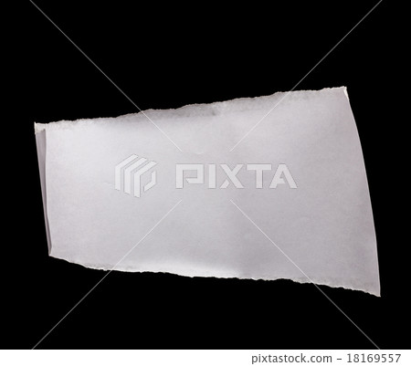 Piece of white paper isolated on black 18169557