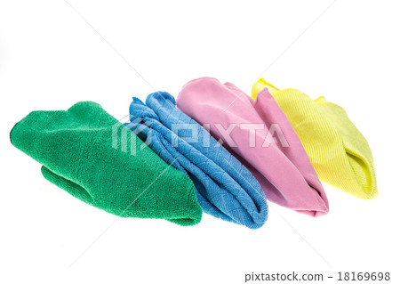 Microfiber cloth for cleaning isolated on white background 18169698