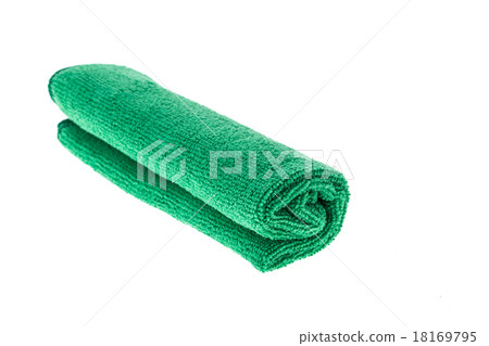 Microfiber cloth for cleaning isolated on white background 18169795