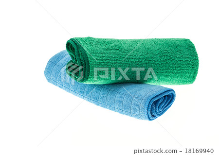 Microfiber cloth for cleaning isolated on white background 18169940