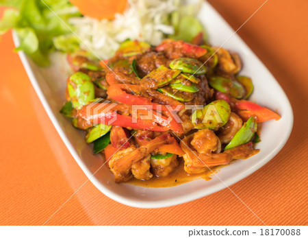 Fried spices shrimp with Parkia Fried spices shrimp with Parkia 18170088