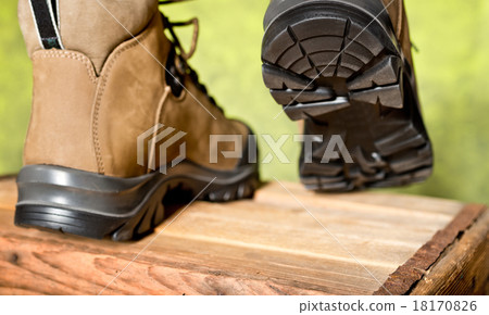 detail of walking boots 18170826