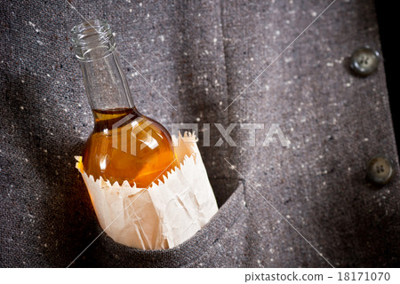 hard drinker hides a bottle 18171070