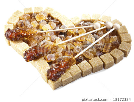 Heart from not refined reed sugar and candy sugar  18172324