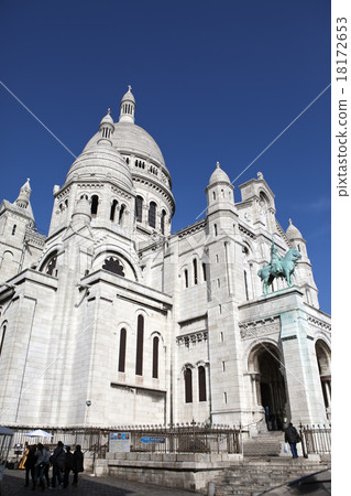 圖庫照片: the basilica of sacre-coeur, montmartre. paris