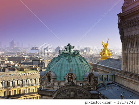 Paris. aerial View on roofs 18172748