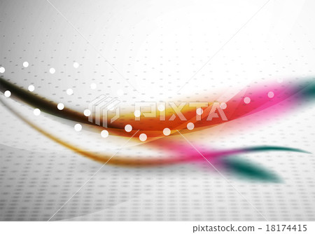 Colorful wave line, abstract background with light 18174415