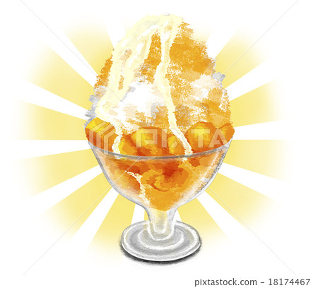 Real shaved ice background present - Stock Illustration [18174467] - PIXTA