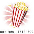 有一個真正的爆米花背景 18174509
