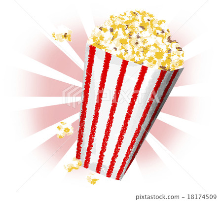 There is a real popcorn background 18174509