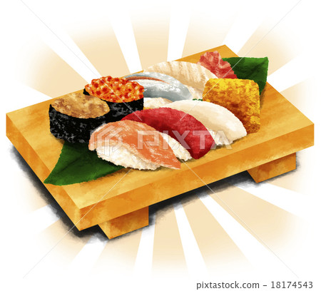 真正的壽司背景 18174543
