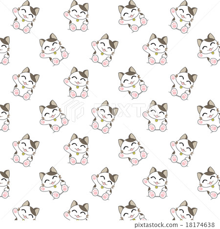 Cute Cartoon Cats Pattern. 18174638