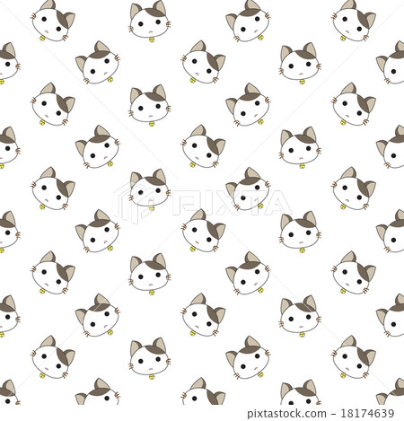 Cute Cartoon Cats Pattern. 18174639