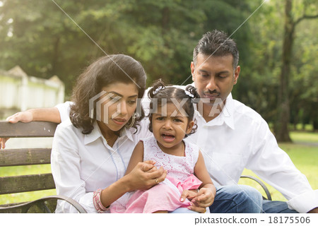 indian parent dealing with daughter with tantrum 18175506