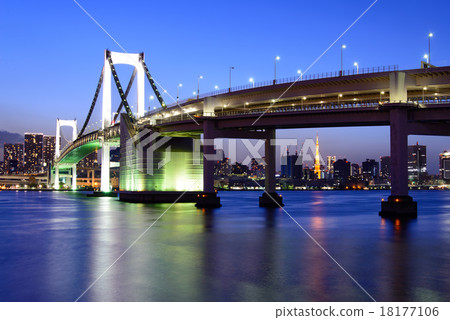 View of Tokyo Bay and Rainbow Bridge View of Tokyo Bay and Rainbow Bridge 18177106
