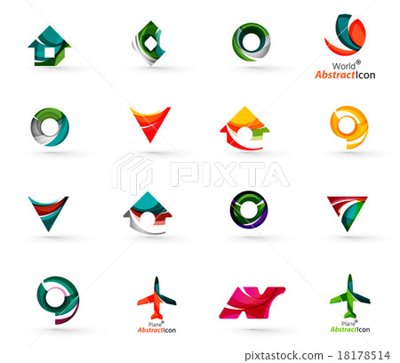 Set of various geometric icons - rectangles Set of various geometric icons - rectangles 18178514