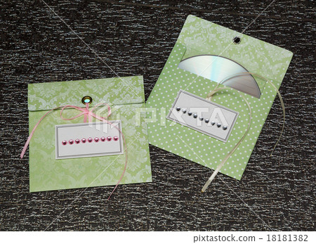 Envelopes for disks. black background Envelopes for disks. black background 18181382
