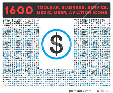 Money Icon with Large Pictogram Collection Money Icon with Large Pictogram Collection 18181878